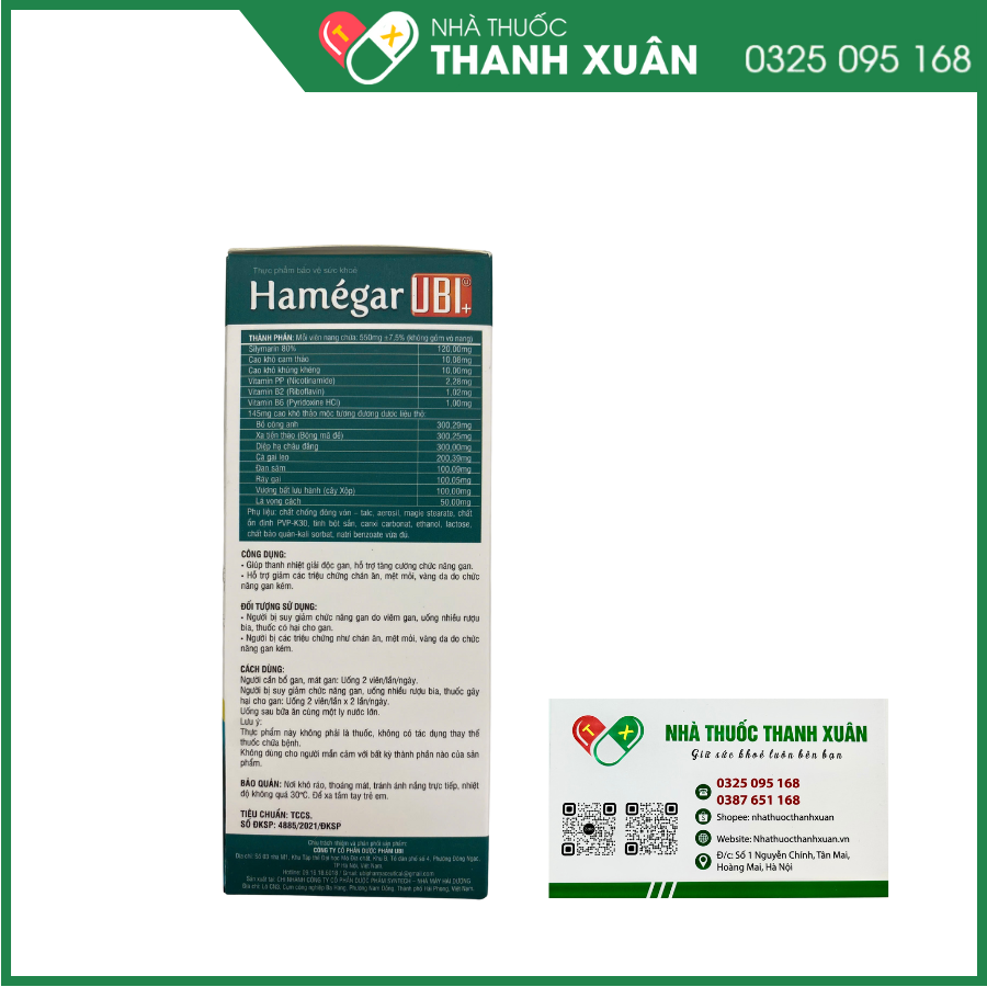 Hamégar Ubi hỗ trợ tăng cường chức năng gan